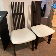 2点セット ハイバックチェア ダイニングチェア