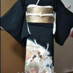👘 正絹 六通 袋帯 小舟に乗る人物 ★ユーズドの画像