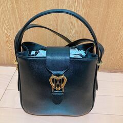 ヴィンテージ　MOSCHINO レザーショルダー2wayバック　...