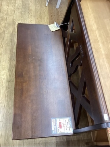 KI-45【新入荷　リサイクル品】カリモク　ルスティック　カントリーベンチ　ブラウン