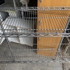 メタルラック①ルミナスW900×D460×H1200mm 棚 スチールラック 店舗用品 厨房機器 キャビネット 収納 中古の画像