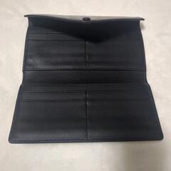 最終値下げ！COLE HAAN フラップ トライフォールド 財布　BLACKの画像