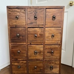 大正 昭和初期 薬箪笥 アンティーク 骨董品 12杯