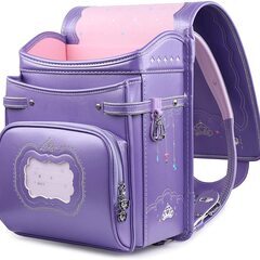 【新品】女の子ランドセル 王冠モデル 6年保証 全国送料無料 スクールバック 小学生通学カバン パールパープルの画像