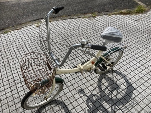 20インチ折りたたみ】6段変速付 前カゴ、リヤキャリア付 チェーン