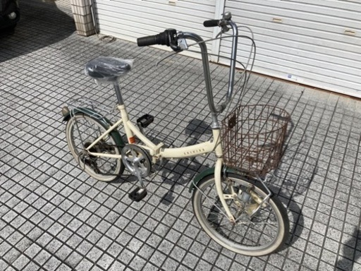【20インチ折りたたみ】6段変速付　前カゴ、リヤキャリア付　チェーン、サドル新品❗️若林自転車　浜大津店　SALE中❗️