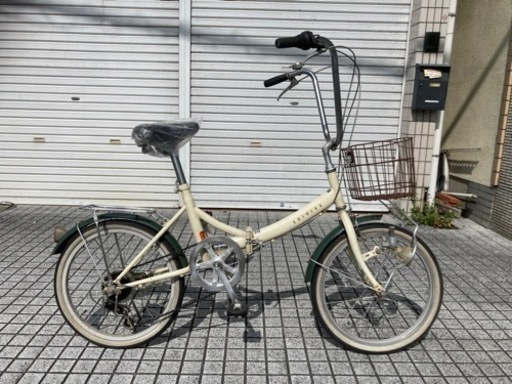 20インチ折りたたみ】6段変速付 前カゴ、リヤキャリア付 チェーン