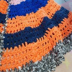 毛糸のポンチョの画像