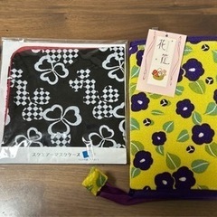 和柄コーム、スクエアマスクケース、マルチケース３点セット