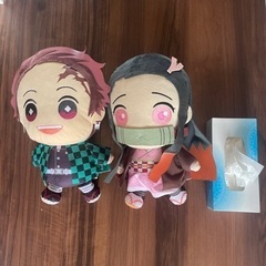 炭治郎　禰󠄀豆子　タグ付きぬいぐるみの画像