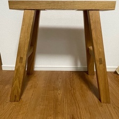 無印良品　廃盤　無垢材ベンチ・オーク材・小
