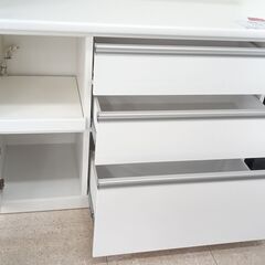 ★ジモティ割あり★  レンジボード 白 H197×D48×W117 クリーニング済み TJ1933