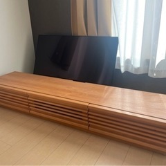 【大川家具】天然木テレビ台