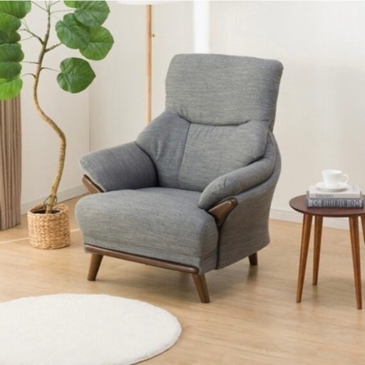 ①【美品‼️】定価34,900円♪ ニトリ 82cm幅 1人用布張りソファ《コウテイ》 1P 布製グレー♪