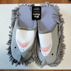 新品未使用のサメ🦈ちゃんモップスリッパの画像