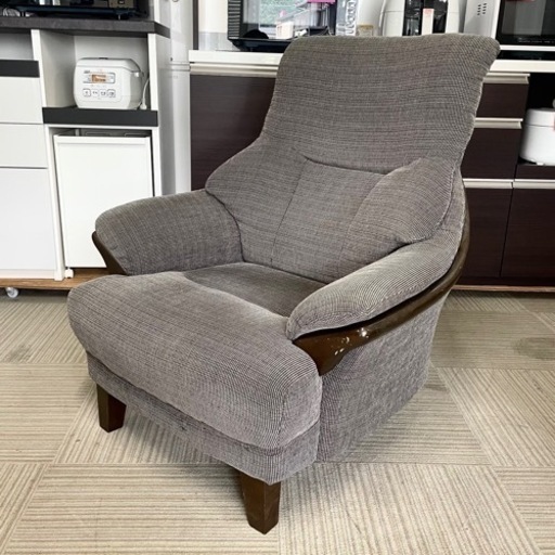①【美品‼️】定価34,900円♪ ニトリ 82cm幅 1人用布張りソファ《コウテイ》 1P 布製グレー♪