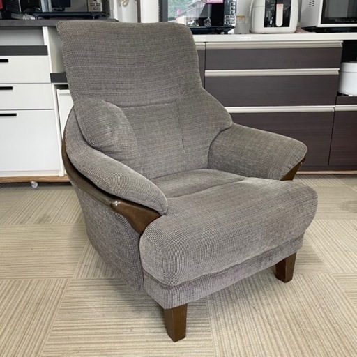 ②【美品‼️】定価34,900円♪ ニトリ 82cm幅 1人用布張りソファ《コウテイ》 1P 布製グレー♪