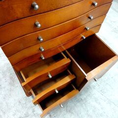 アクセサリーケース キャビネット 幅31×奥21×高58㎝ ジュエリーボックス ジュエリーケース 収納 家具 キャスター付き 札幌市 中央区 南12条の画像