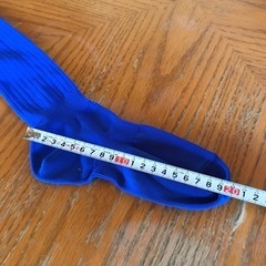 サッカー靴下　ブルー　美品の画像