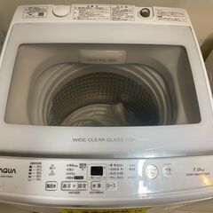05e27-02g02 宇都宮でお買得な家電を探すなら『オトワリバース!』 洗濯機 AQUA AQW-V7M 7.0kg 2022年製 中古品の画像