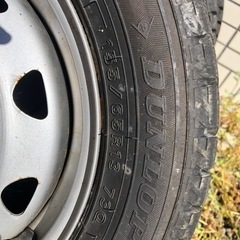 値下げ【ホンダライフ使用】スタッドレスタイヤ+スチールホイールの画像