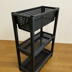 プラスチック３段ラック　黒