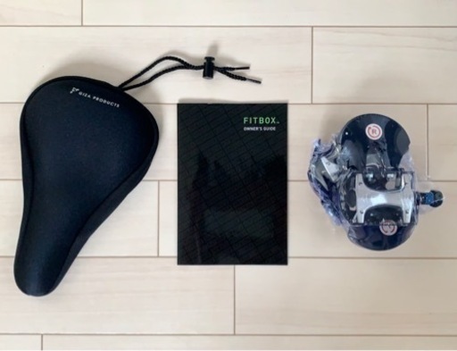 【美品】FITBOX +マット⭐️エクササイズセンサー付き⭐️ホワイト⭐️第3世代⭐️スピンバイク⭐️極静音