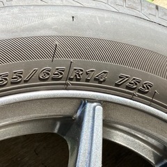 155/65R14 夏タイヤとアルミホイルセットの画像