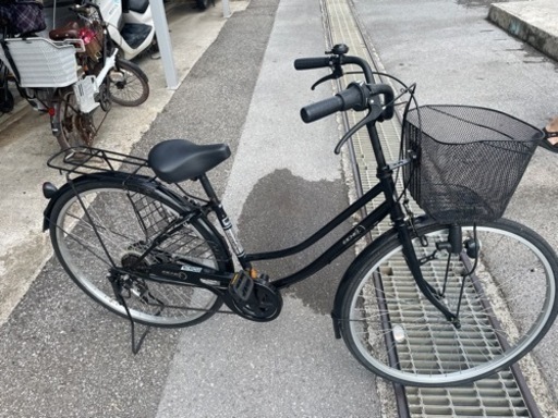 自転車　黒　ギア付き　(9月末までに受け取り可能な方)