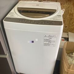 ☆中古￥8,800！TOSHIBA　6.0㎏洗濯機　家電　AW-6G5型　2017年製　幅56㎝ｘ奥行58㎝ｘ高さ96㎝　【BI091】