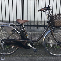 ＜走少・バッテリー新品 ！美品車＞パナソニック・ビビDX 26インチ・電動アシスト自転車　BE-END635 内装3段変速 ブラウン 　お掃除済みです♪