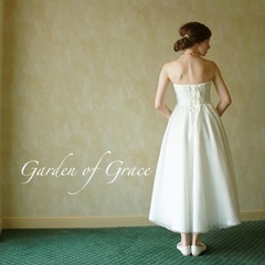 ウェディングドレス  結婚式　アンクル丈 ボレロ付の画像