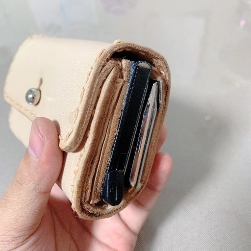 本革　コインキャッチャー財布2