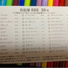 uni  36色　色鉛筆　未使用！の画像