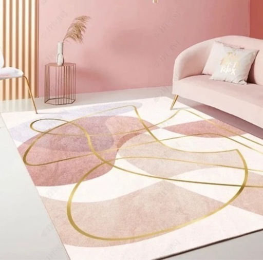 フェミニンカラーデザインラグ　140×200cm