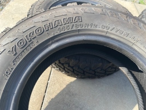 サマータイヤ　ブロックタイヤ　145/80R12 LT バリ溝　4本セット　g003
