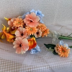 ウェディングブーケ　ブートニア　セットの画像