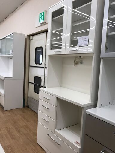 ★ジモティ割あり★ ニトリ 食器棚 白 H210×W89×D42 クリーニング済み KJ2903