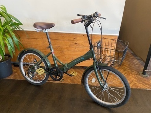 【カゴ付き】折りたたみ自転車　６段