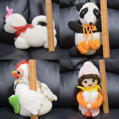 【 あみぐるみ　ぬいぐるみ　お馬さん　端午の節句　縁起物　置物 】の画像