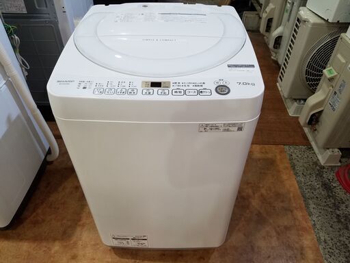 ✨安心の分解洗浄済✨SHARP 2021年製 7.0Kg洗濯機　ES-KS70W 【愛市I4S031894-104】