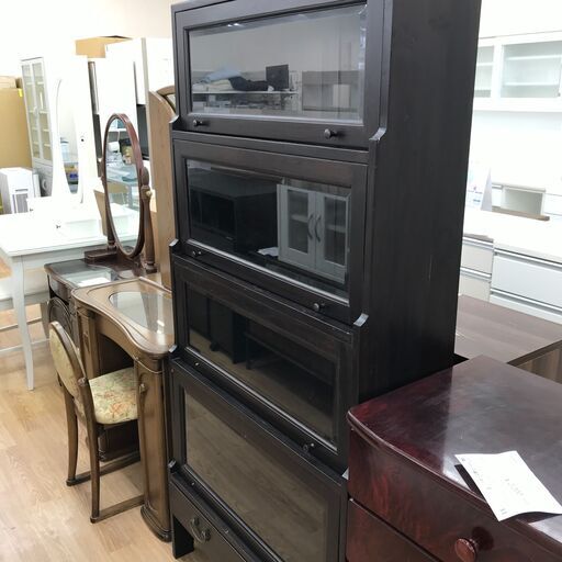 ★ジモティ割あり★  収納棚 ダークブラウン H170×W81×D33 クリーニング済み KJ2911