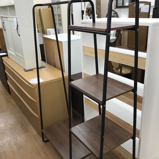 ★ジモティ割あり★  ラック 黒×茶色 H152×W101×D28 クリーニング済み KJ2915