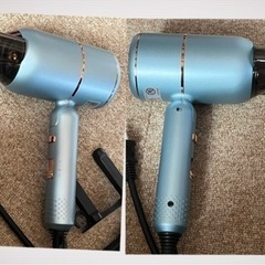 未使用 ★ヘアドライヤー Blu-ray hair care  ブルー  動作OK 軽量 コンパクト  ＊＊除菌 保湿ジェル 500mlを１本サービスの画像