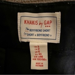 GAPハーフパンツ ブラック 綿の画像