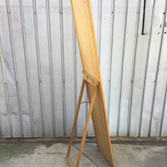 姿見　鏡　ライトブラウンの画像