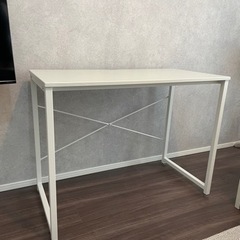 お値下げ【学習机, ワークデスク】ホワイト/ 95×48×72