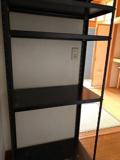 ※取引中※　オープンラック 4段　金属製　収納棚　黒　ブラック
