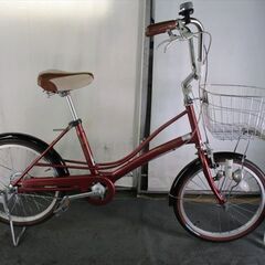 D37 ☆ 11800円☆ ミニベロ中古自転車 【Panasonic 20インチ 赤 】