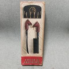 ●BRUSH&SHOEHORN、馬、アンティーク、靴磨き●